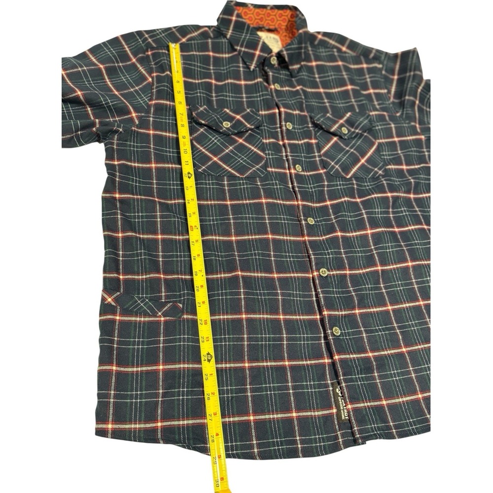 Zero Foxtrot Men’s Sz 3XL Multicolor Plaid Flannel Button Down Shirt Long Sleeve - Picture 6 of 15